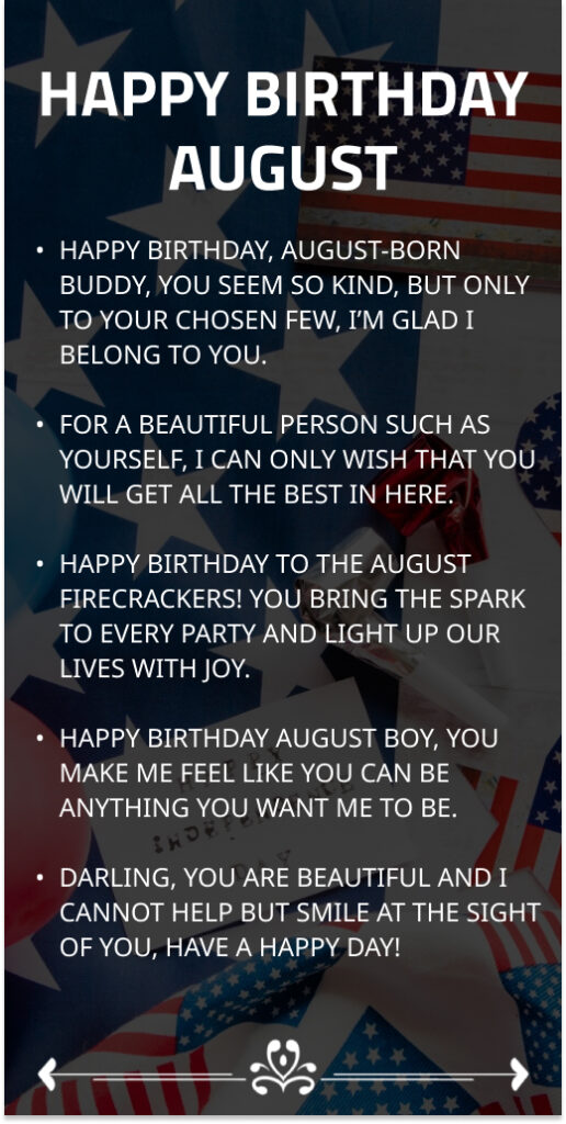 August Birthday Quotes 