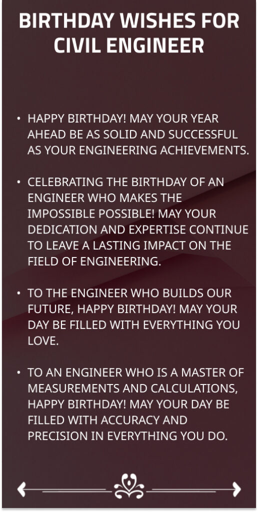Birthday Wishes for Civil Engineer