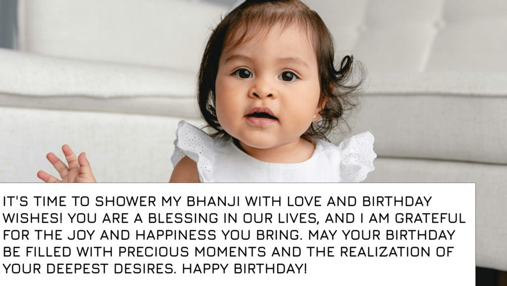 Birthday SMS for Little Bhanji