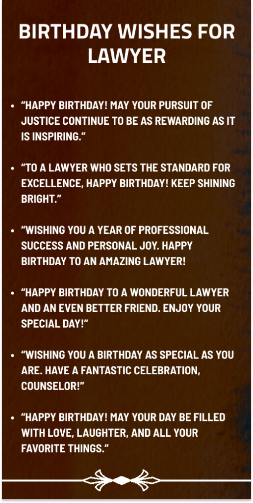 Birthday Wishes for lawyer