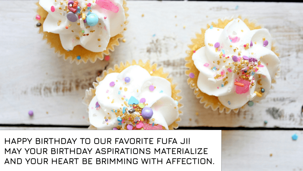Birthday messages for fufa in English