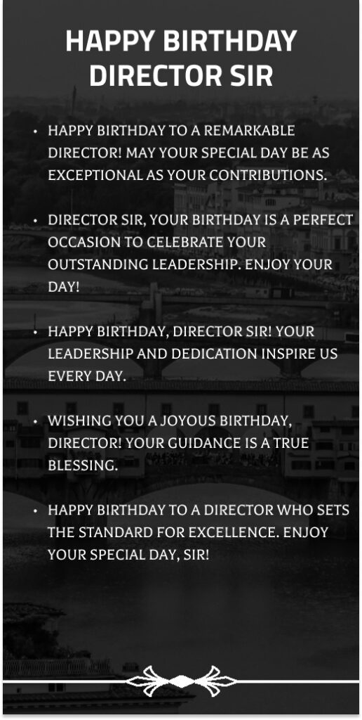 Happy Birthday Director Sir