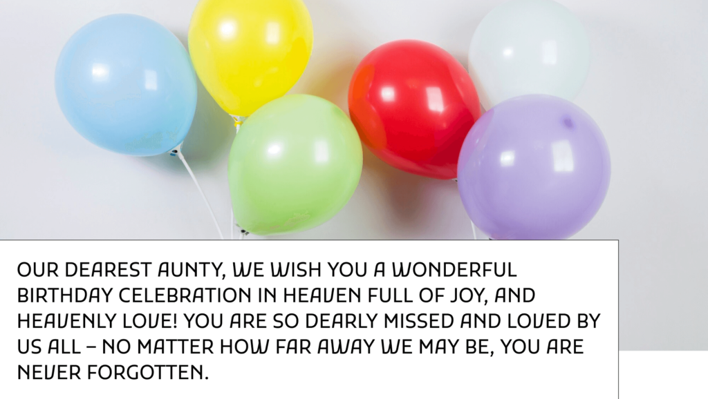Happy Heavenly birthday Auntie poem