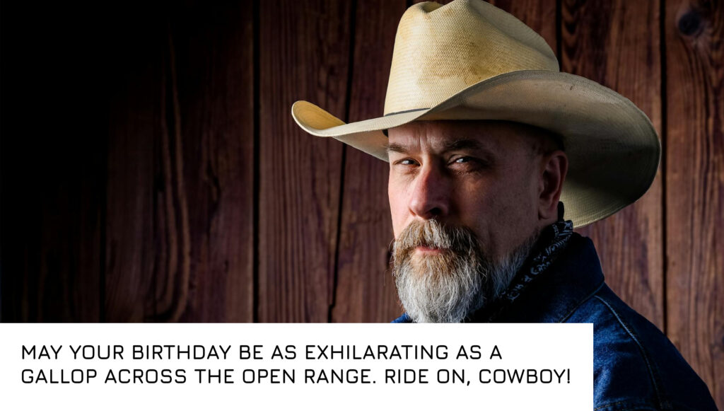 Happy birthday wishes cowboy friend