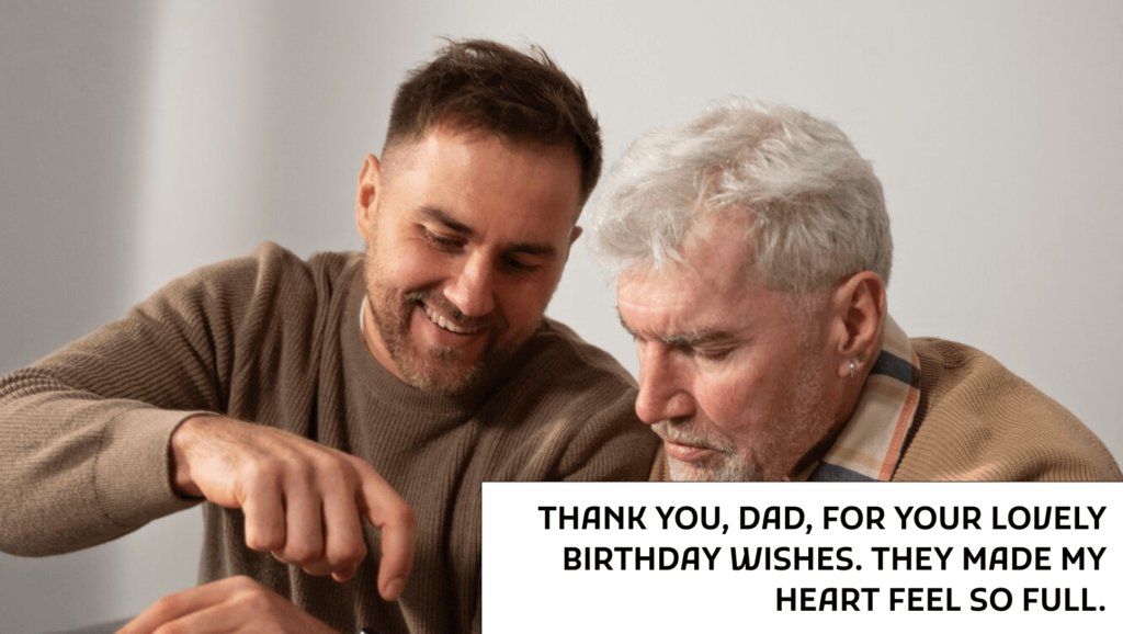 thank you message to father for birthday wishes
