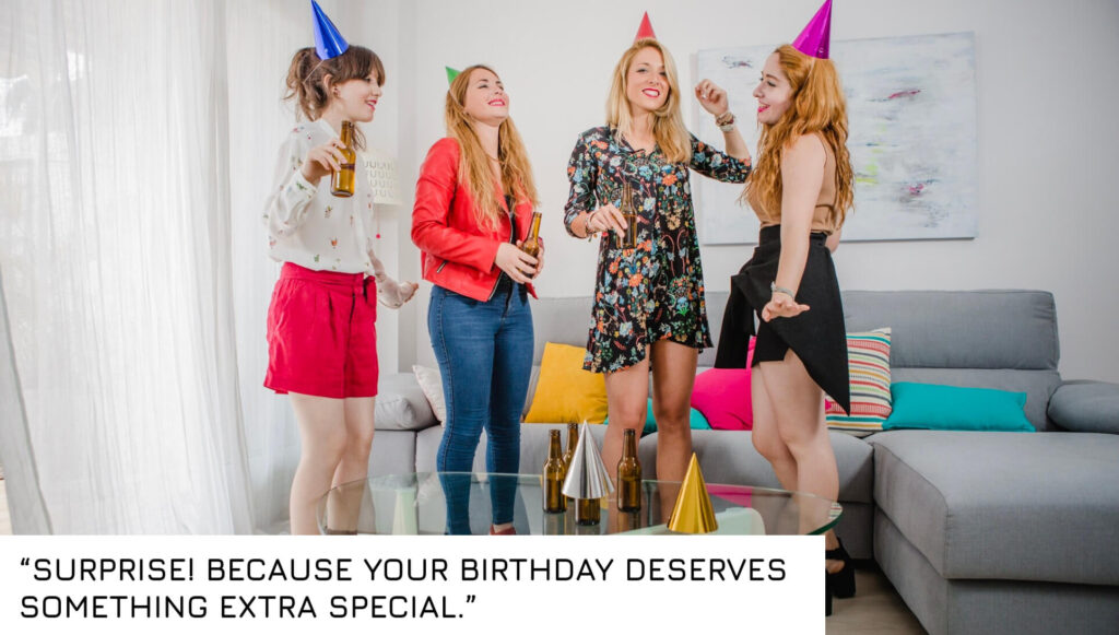 unexpected birthday surprise quotes for friends instagram